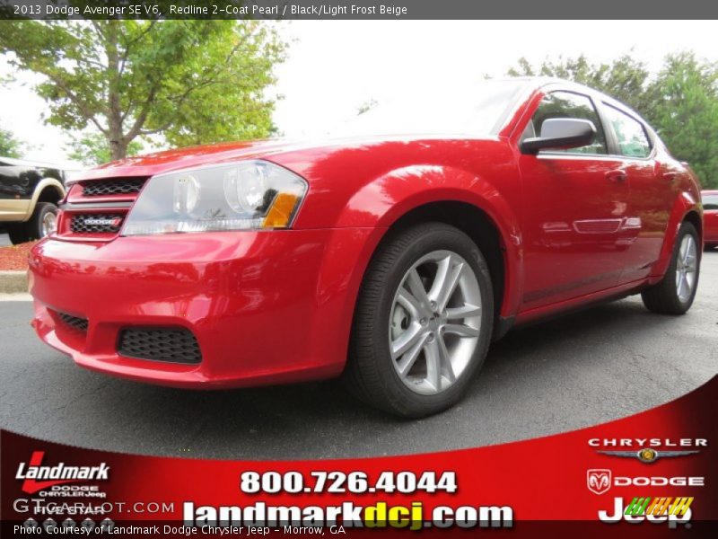 Redline 2-Coat Pearl / Black/Light Frost Beige 2013 Dodge Avenger SE V6
