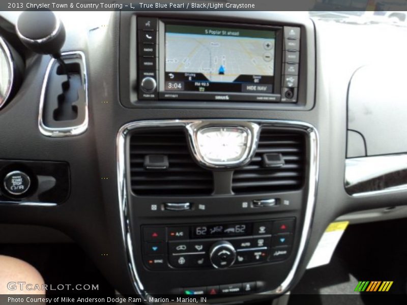 True Blue Pearl / Black/Light Graystone 2013 Chrysler Town & Country Touring - L