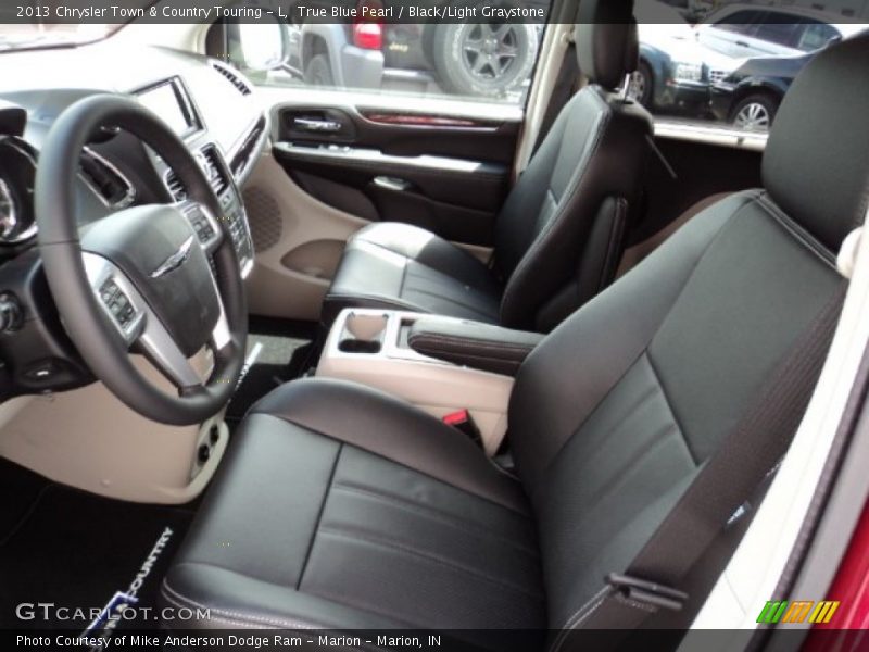 True Blue Pearl / Black/Light Graystone 2013 Chrysler Town & Country Touring - L