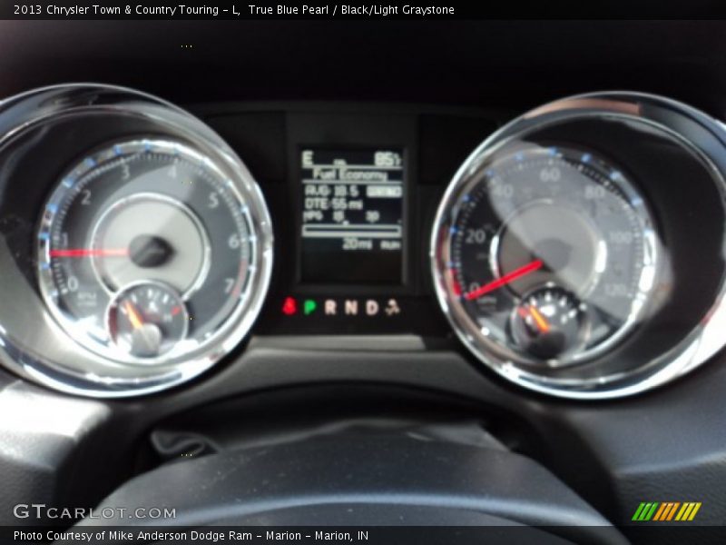 True Blue Pearl / Black/Light Graystone 2013 Chrysler Town & Country Touring - L