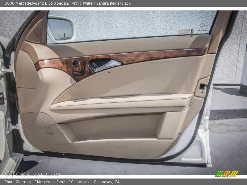 Arctic White / Sahara Beige/Black 2008 Mercedes-Benz E 350 Sedan
