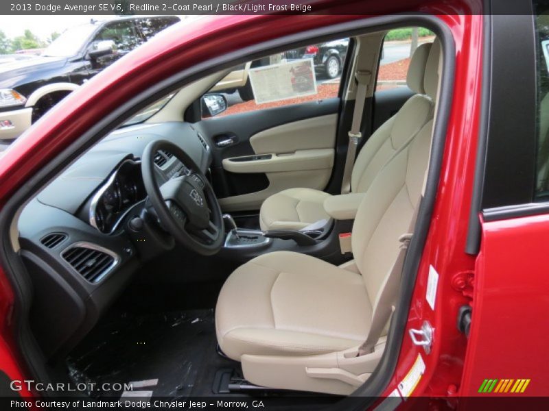 Redline 2-Coat Pearl / Black/Light Frost Beige 2013 Dodge Avenger SE V6