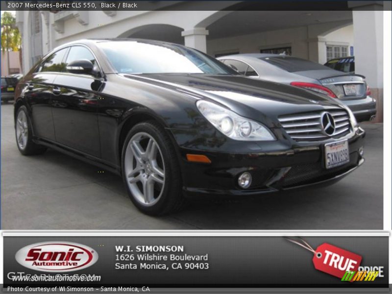 Black / Black 2007 Mercedes-Benz CLS 550