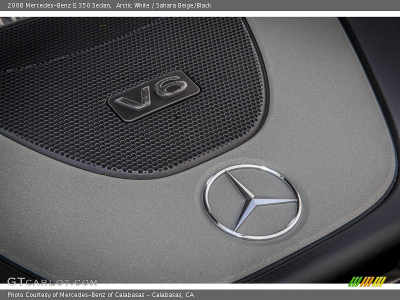 Arctic White / Sahara Beige/Black 2008 Mercedes-Benz E 350 Sedan