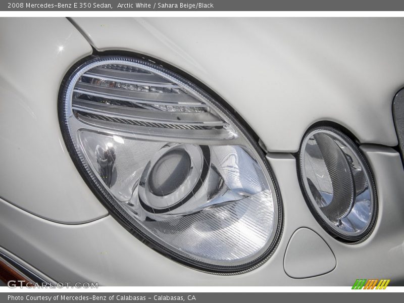 Arctic White / Sahara Beige/Black 2008 Mercedes-Benz E 350 Sedan