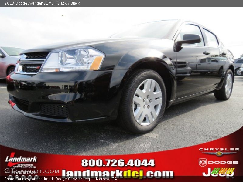 Black / Black 2013 Dodge Avenger SE V6