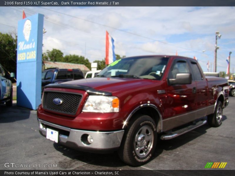 Dark Toreador Red Metallic / Tan 2006 Ford F150 XLT SuperCab