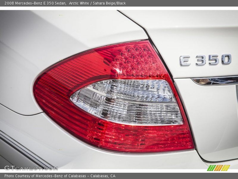 Arctic White / Sahara Beige/Black 2008 Mercedes-Benz E 350 Sedan