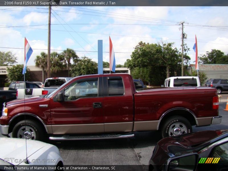 Dark Toreador Red Metallic / Tan 2006 Ford F150 XLT SuperCab