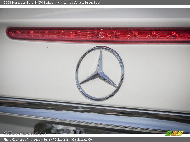 Arctic White / Sahara Beige/Black 2008 Mercedes-Benz E 350 Sedan
