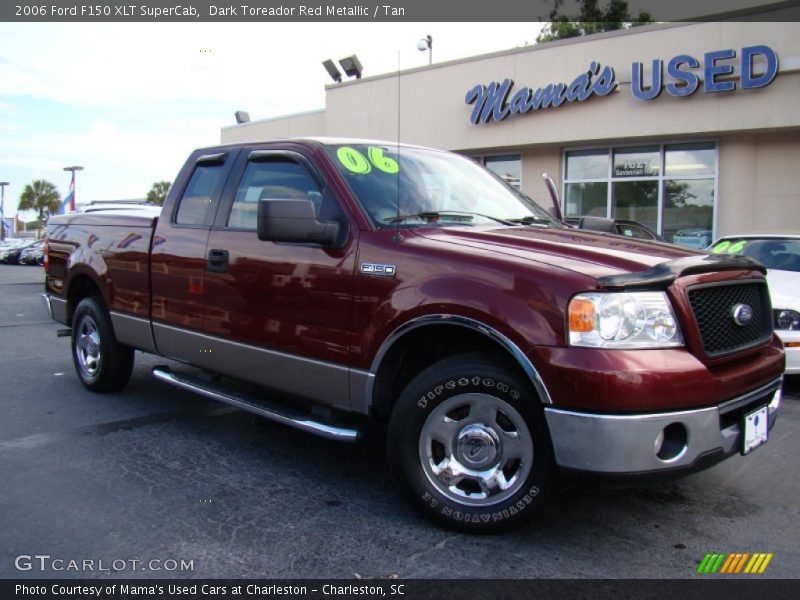 Dark Toreador Red Metallic / Tan 2006 Ford F150 XLT SuperCab