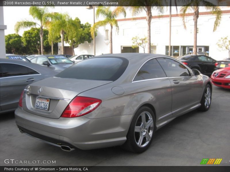 Pewter Metallic / Cashmere/Savanna 2008 Mercedes-Benz CL 550