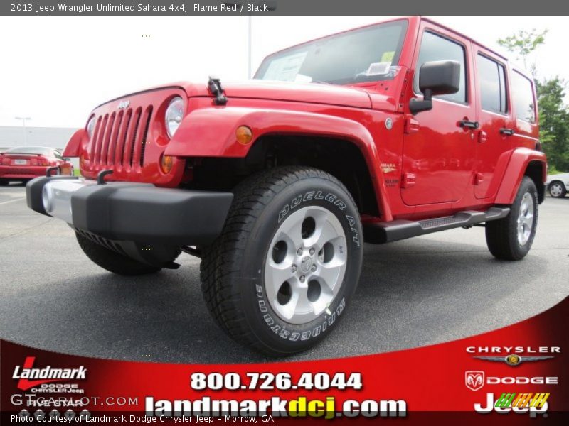 Flame Red / Black 2013 Jeep Wrangler Unlimited Sahara 4x4