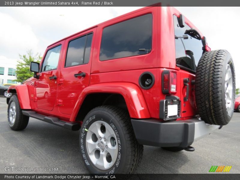 Flame Red / Black 2013 Jeep Wrangler Unlimited Sahara 4x4