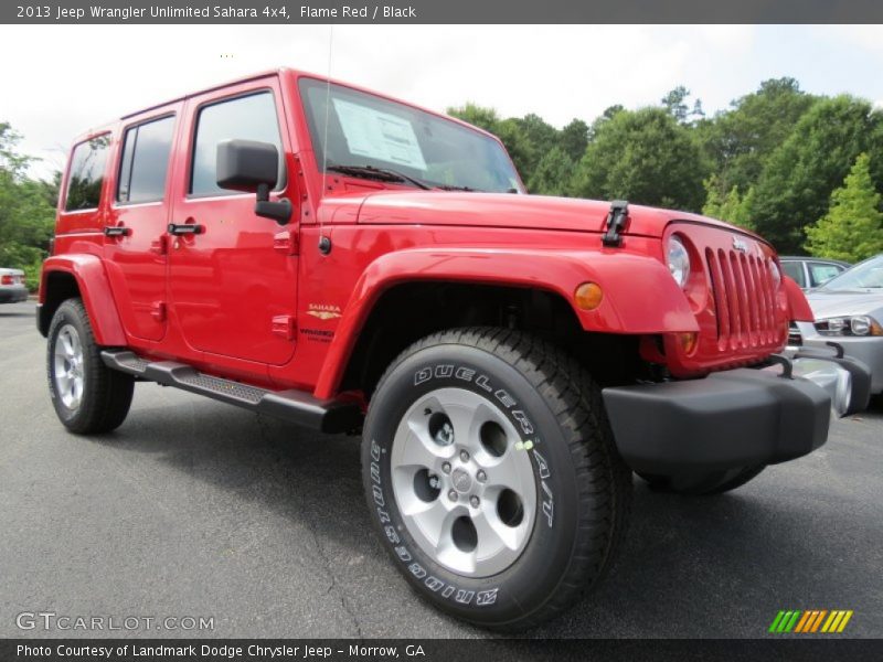 Flame Red / Black 2013 Jeep Wrangler Unlimited Sahara 4x4