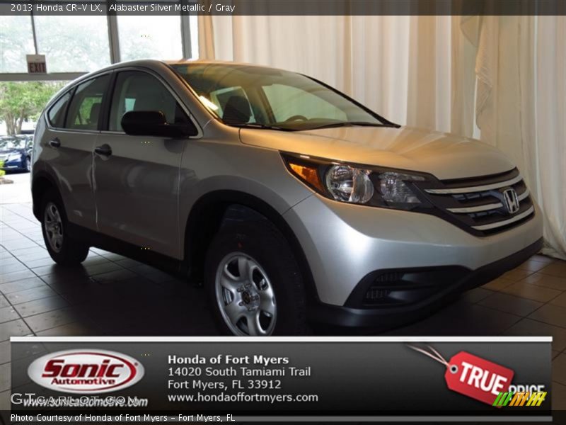 Alabaster Silver Metallic / Gray 2013 Honda CR-V LX