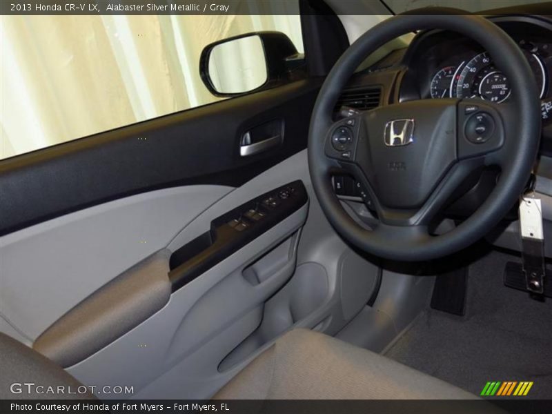 Alabaster Silver Metallic / Gray 2013 Honda CR-V LX