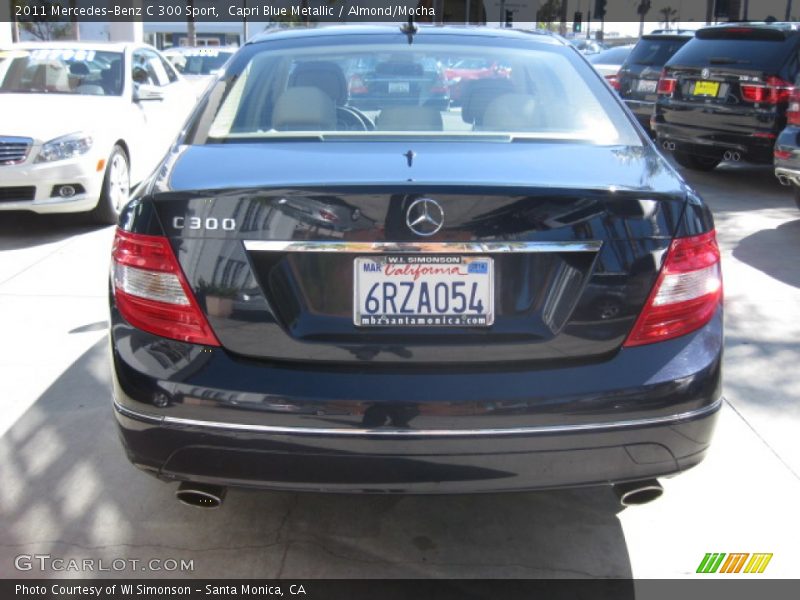 Capri Blue Metallic / Almond/Mocha 2011 Mercedes-Benz C 300 Sport
