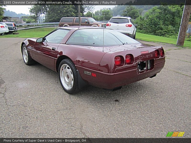 Ruby Red Metallic / Ruby Red 1993 Chevrolet Corvette 40th Anniversary Coupe