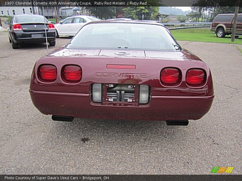 Ruby Red Metallic / Ruby Red 1993 Chevrolet Corvette 40th Anniversary Coupe