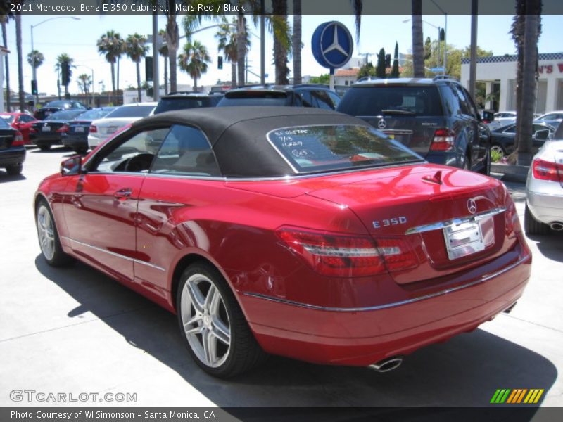 Mars Red / Black 2011 Mercedes-Benz E 350 Cabriolet