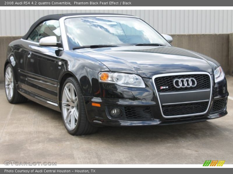 Phantom Black Pearl Effect / Black 2008 Audi RS4 4.2 quattro Convertible