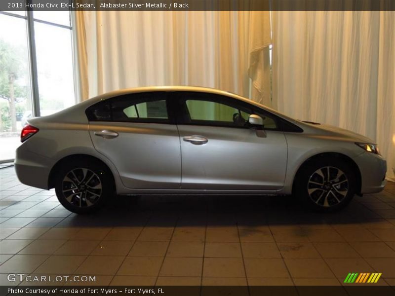 Alabaster Silver Metallic / Black 2013 Honda Civic EX-L Sedan