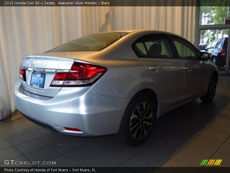 Alabaster Silver Metallic / Black 2013 Honda Civic EX-L Sedan