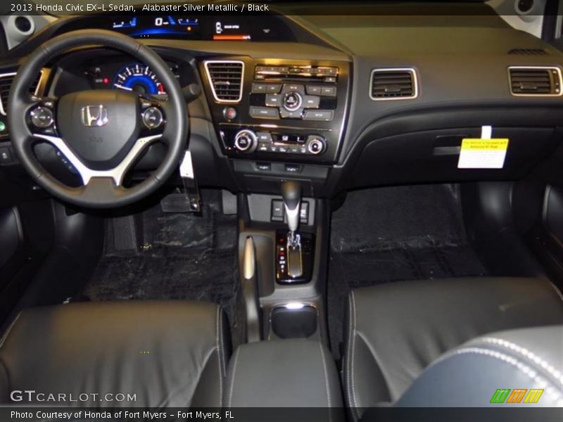 Alabaster Silver Metallic / Black 2013 Honda Civic EX-L Sedan