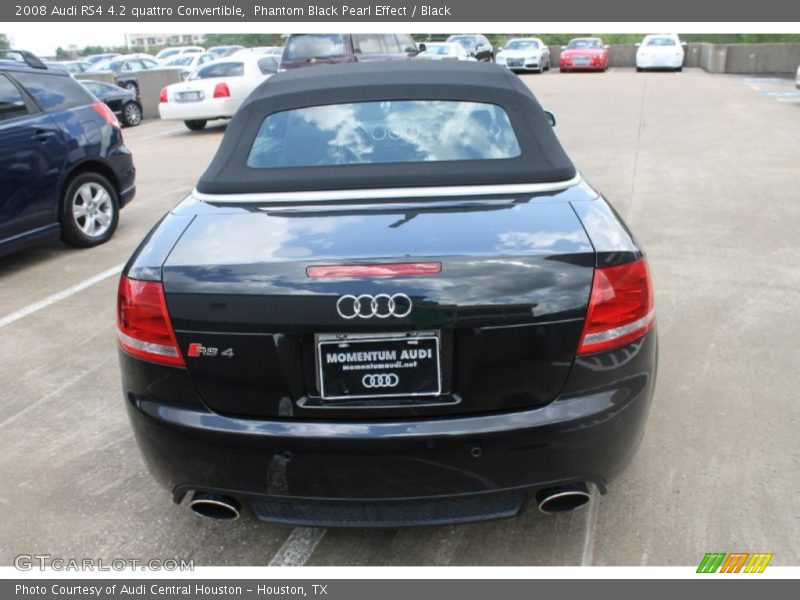 Phantom Black Pearl Effect / Black 2008 Audi RS4 4.2 quattro Convertible