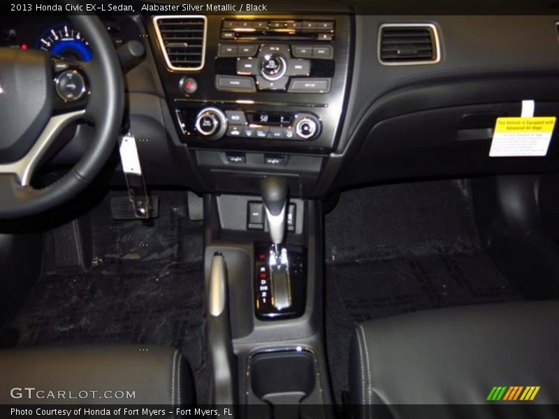 Alabaster Silver Metallic / Black 2013 Honda Civic EX-L Sedan