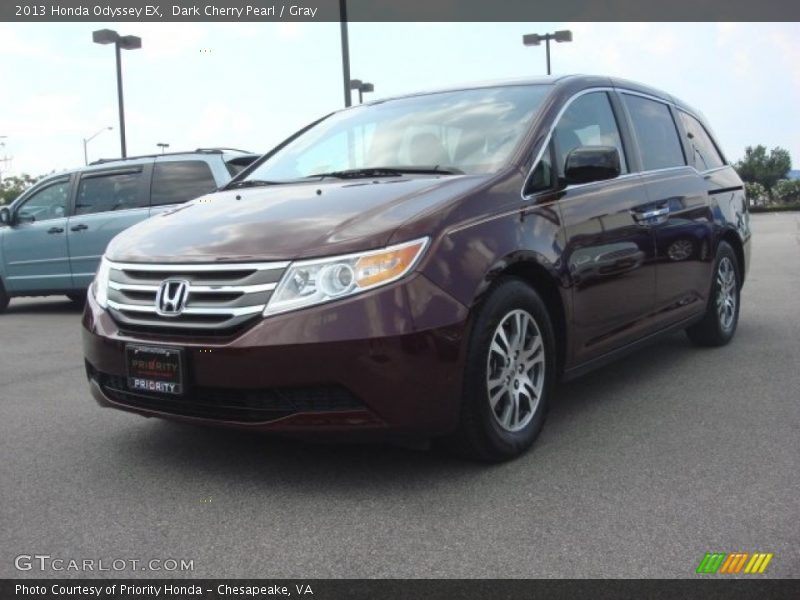 Dark Cherry Pearl / Gray 2013 Honda Odyssey EX