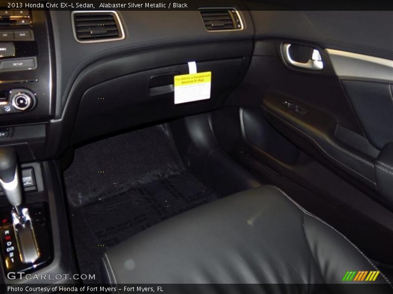 Alabaster Silver Metallic / Black 2013 Honda Civic EX-L Sedan