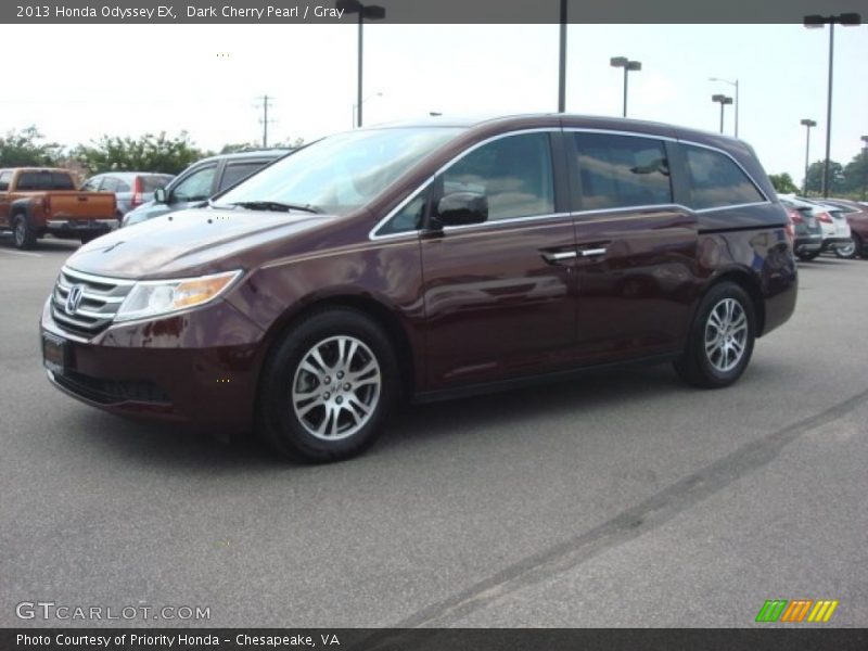 Dark Cherry Pearl / Gray 2013 Honda Odyssey EX