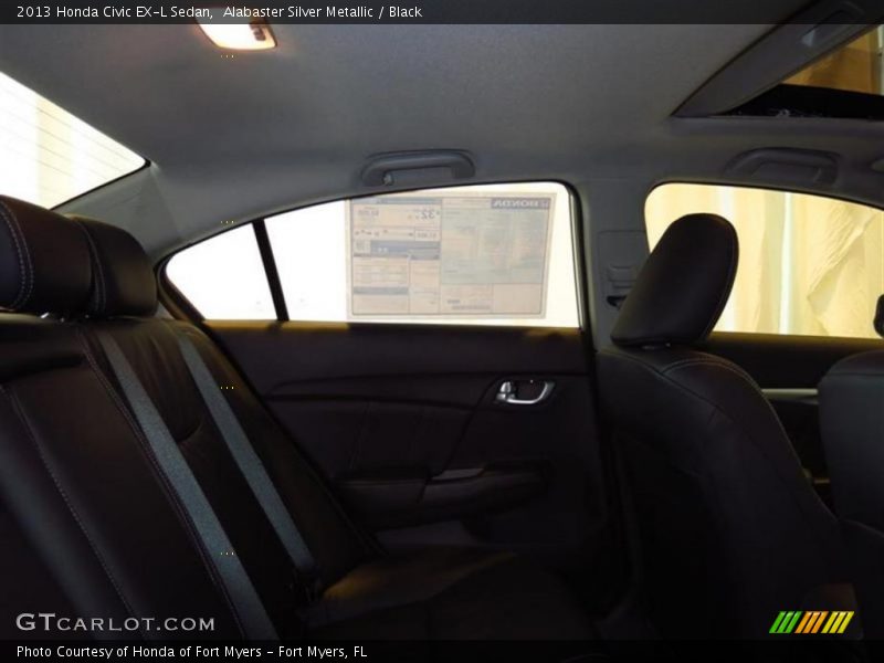 Alabaster Silver Metallic / Black 2013 Honda Civic EX-L Sedan