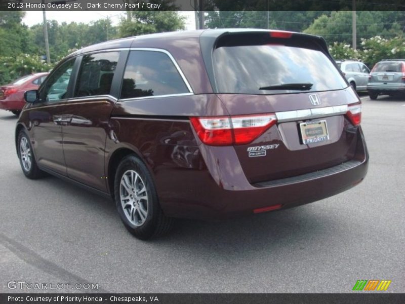 Dark Cherry Pearl / Gray 2013 Honda Odyssey EX