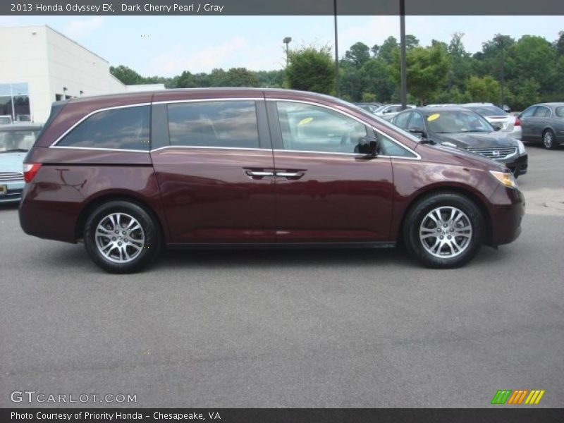 Dark Cherry Pearl / Gray 2013 Honda Odyssey EX