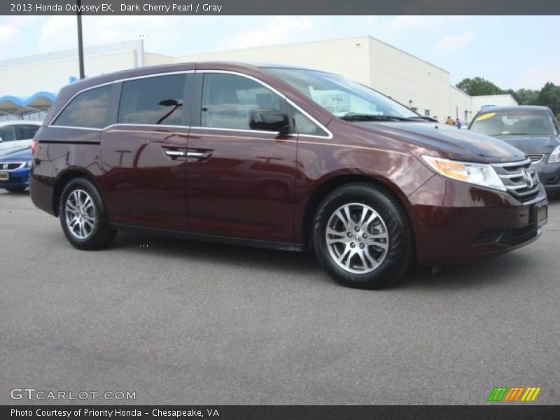 Dark Cherry Pearl / Gray 2013 Honda Odyssey EX