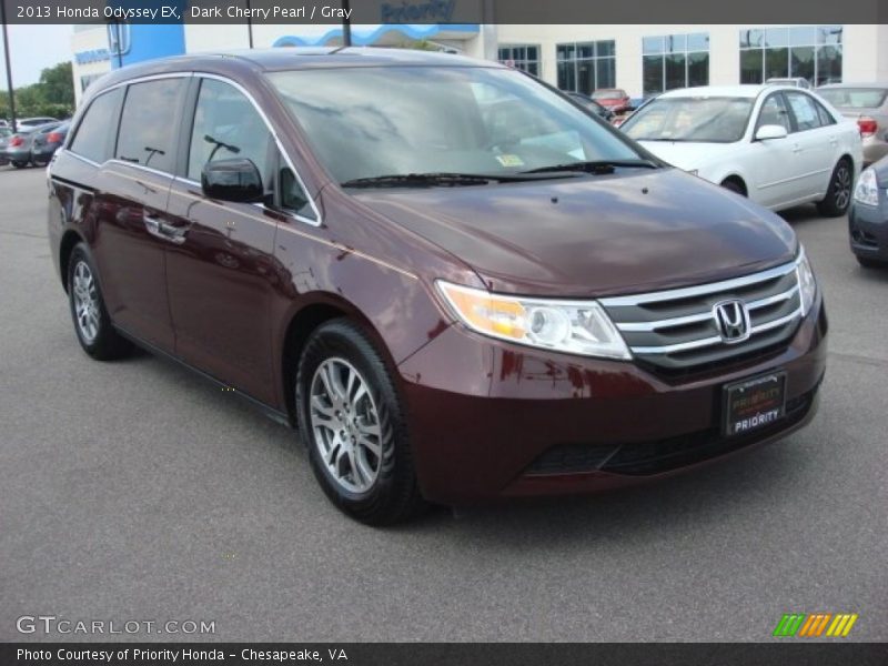 Dark Cherry Pearl / Gray 2013 Honda Odyssey EX