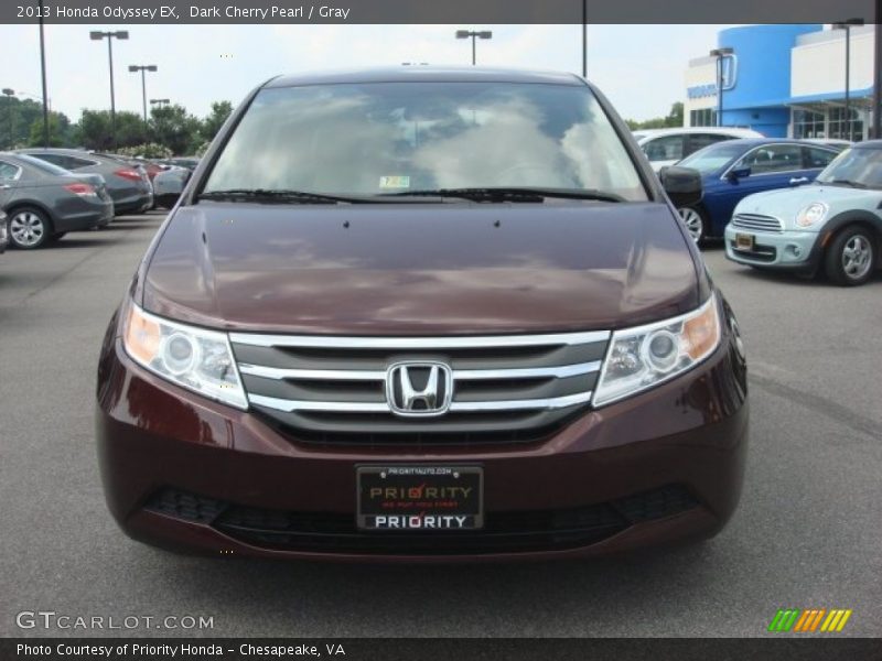 Dark Cherry Pearl / Gray 2013 Honda Odyssey EX