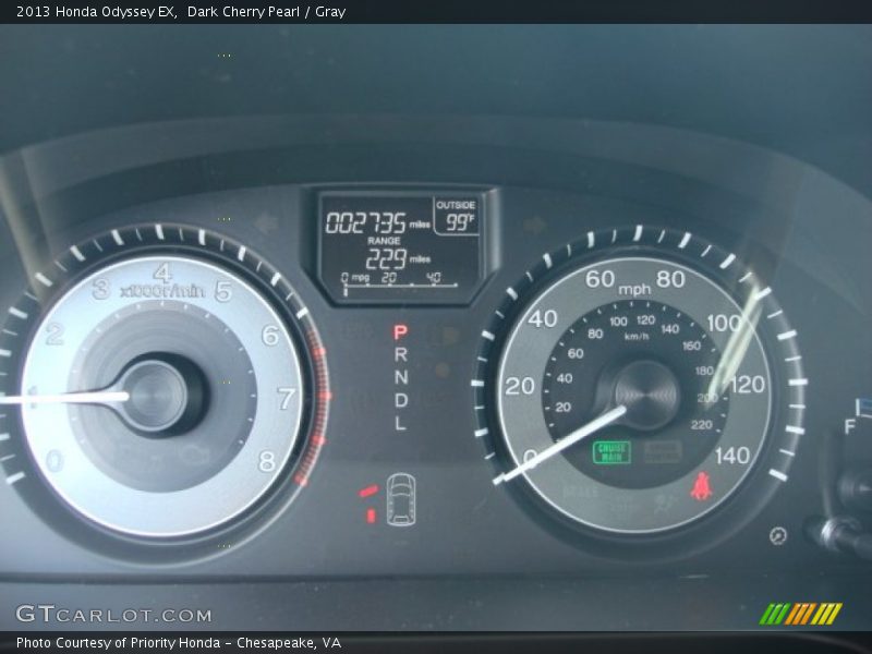 Dark Cherry Pearl / Gray 2013 Honda Odyssey EX