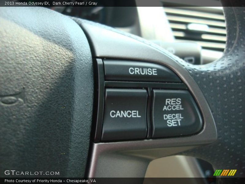 Dark Cherry Pearl / Gray 2013 Honda Odyssey EX