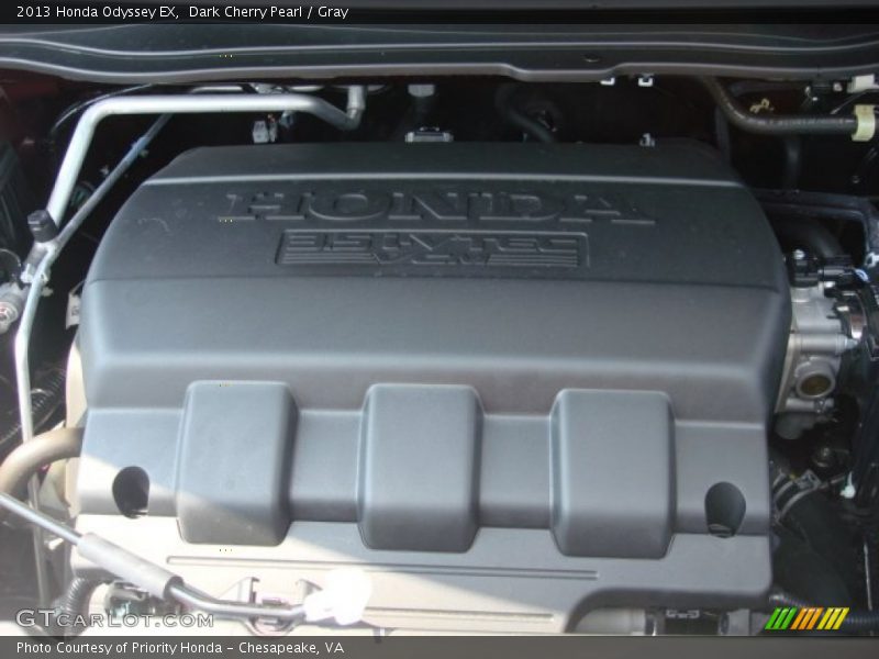 Dark Cherry Pearl / Gray 2013 Honda Odyssey EX