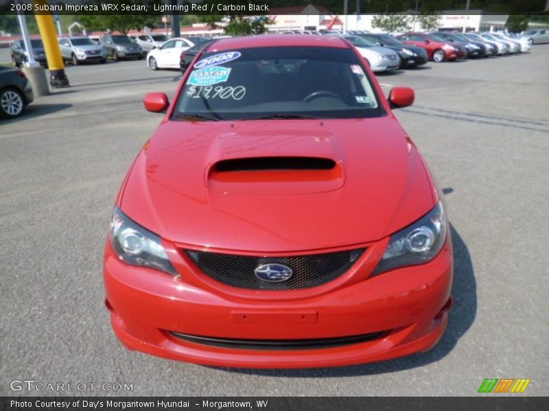 Lightning Red / Carbon Black 2008 Subaru Impreza WRX Sedan