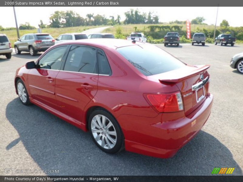 Lightning Red / Carbon Black 2008 Subaru Impreza WRX Sedan