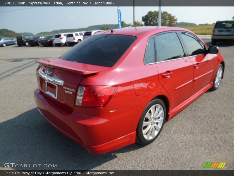 Lightning Red / Carbon Black 2008 Subaru Impreza WRX Sedan