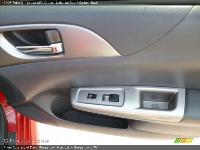 Lightning Red / Carbon Black 2008 Subaru Impreza WRX Sedan