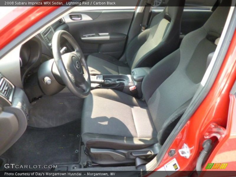 Lightning Red / Carbon Black 2008 Subaru Impreza WRX Sedan