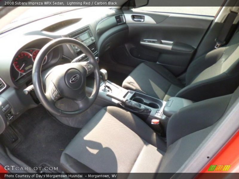 Lightning Red / Carbon Black 2008 Subaru Impreza WRX Sedan