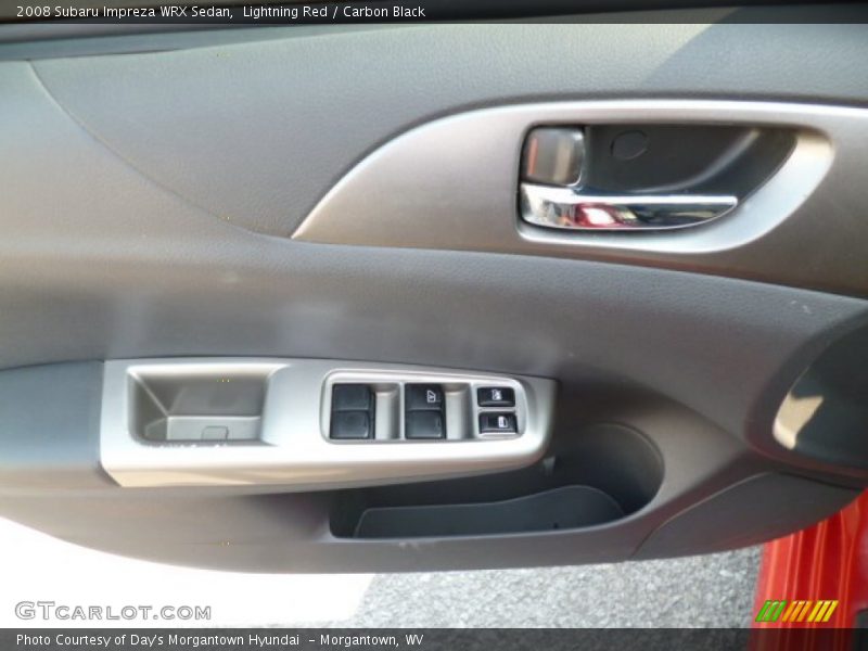 Lightning Red / Carbon Black 2008 Subaru Impreza WRX Sedan